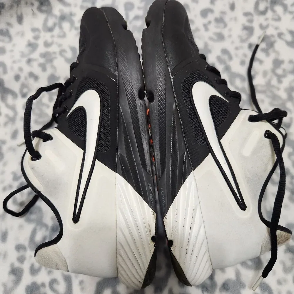 Nike Alpha Huarache Elite 2 Turf Baseball Shoes Size 10 Black/White